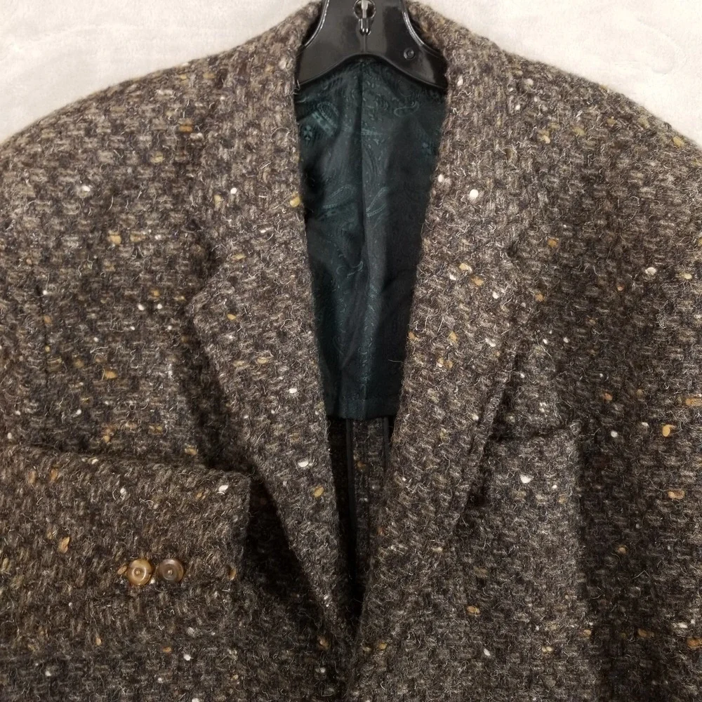 Manuel Ritz Pipo Sport Coat Men Brown Alpaca Wool Textured Jacket Rugged Outdoor